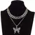 Conjunto de colar de borboleta glamour - comprar online