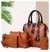 Conjunto de bolsas femininas couro