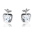 Brinco de Maçãzinha com Strass Folheado a Prata - Jonny imports