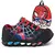Kit tenis de led infantil masculino homem aranha com luzinha + mochila