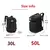 Mochila tática 30l/50l 1000d náilon impermeável trekking - Jonny imports