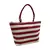Kit Bolsa de Praia e Viseira Listrada Vermelha - Jonny imports