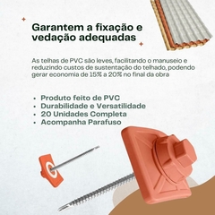 Kit Vedação Fixação Parafuso Telhas Colonial Pvc - 20 Unidades ( com parafuso ) - comprar online