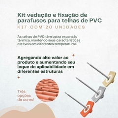 Kit Vedação Fixação Parafuso Telhas Colonial Pvc - 20 Unidades ( com parafuso ) - Eagle Face