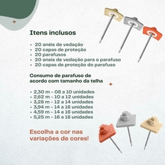 Kit Vedação Fixação Parafuso Telhas Colonial Pvc - 20 Unidades ( com parafuso ) na internet