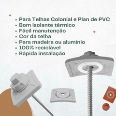 Kit Vedação Fixação Parafuso Telhas Colonial Pvc - 20 Unidades ( com parafuso ) - loja online