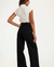 Pantalón Negro Oxford Rígido en internet
