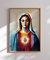 Quadro Sagrado Coração Maria - A Luz da Devoção - RD200 - Fé Design