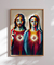 Quadro Sagrados Corações – Luz e Devoção - RD120 - Fé Design