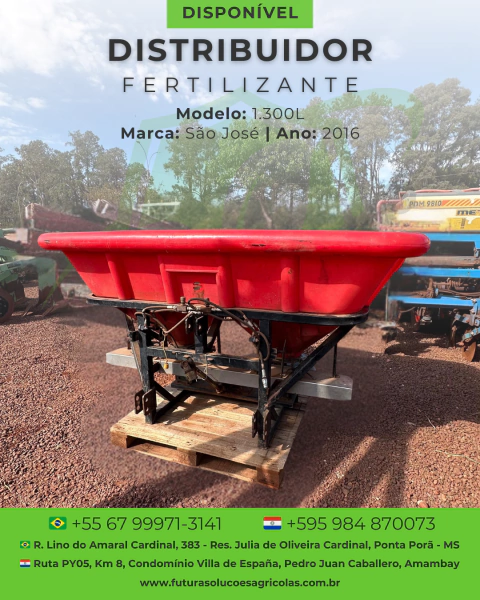 Distribuidor de Fertilizante São José 1300L CÓD 4356