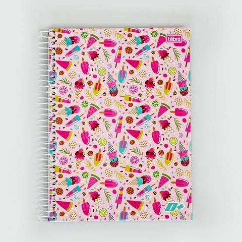 Caderno Espiral Capa Dura Universitário 1 Matéria D+ Feminino 96 Folha