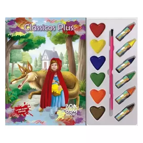 Chapeuzinho Vermelho - Clássicos Plus - Livro para Pintar - Bom Bom Books