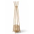 Perchero de Pie con Paraguero – Rattan & Madera con 4 Ganchos