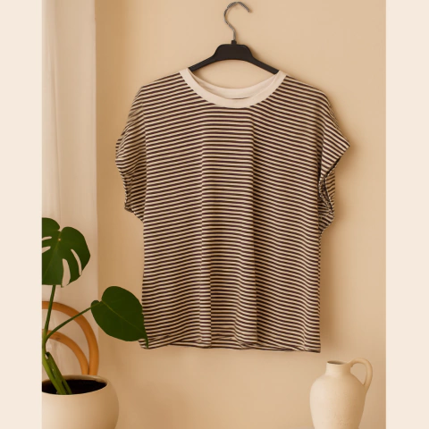 Remera Modal y Algodón Rayada - comprar online