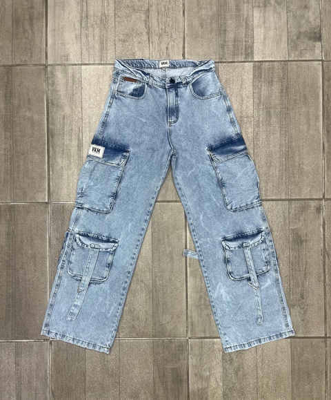 BAGGY DOBLE CARGO MUSCLE CELESTE VALKY - comprar online