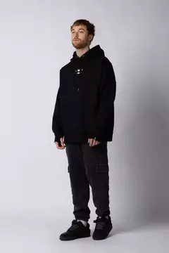 Buzo Canguro Over Jem Minute Negro - tienda online