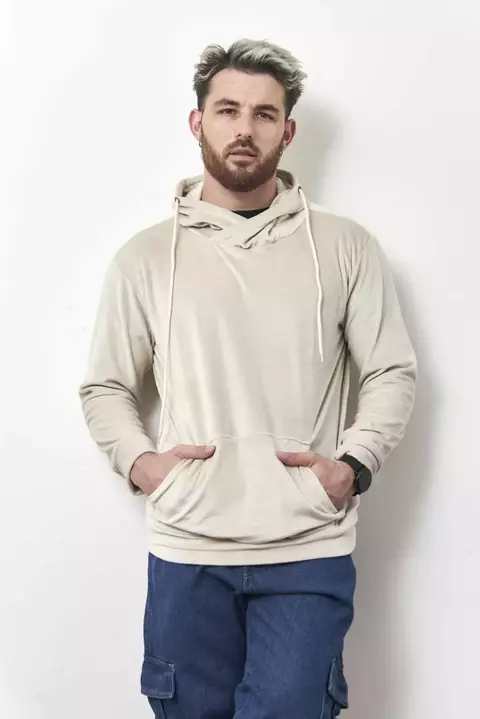 BUZO CANGURO PLUSH MD2 NATURAL