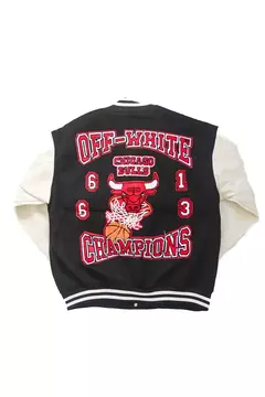 Imagen de Campera NBA Chicago Bulls Champions Black&White