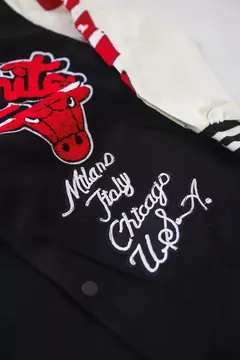 Campera NBA Chicago Bulls Champions Black&White