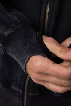 Campera Over Ripple Negra - tienda online