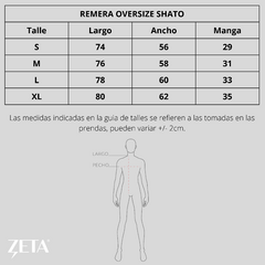 REMERA OVERSIZE UNIVERSITY CRUDO - ZETA