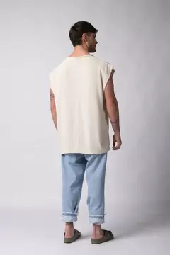 Musculosa Sudadera Tejida Dandy Crudo - tienda online