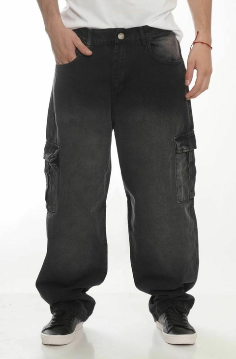 PANTALÓN BAGGY CARGO FILAMENTO BLACK