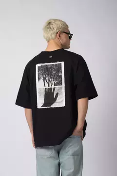 Remera Over GR Connect Negra - tienda online