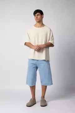 Remera Over Lino Lein Crudo - ZETA