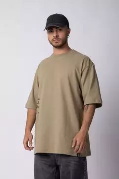 Remera Over Rhy Aime Beige - ZETA