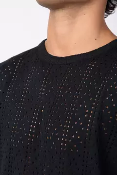 REMERA TEJIDA BRUMA NEGRA - ZETA