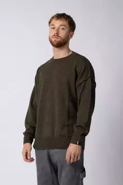 SWEATER OVER ZURI MILITAR - comprar online