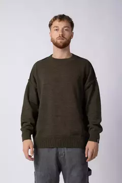 SWEATER OVER ZURI MILITAR - ZETA