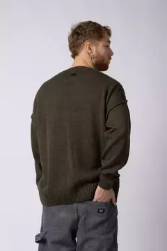 SWEATER OVER ZURI MILITAR - tienda online