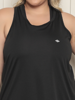 Regata Glow Up Plus Size Preta - loja online