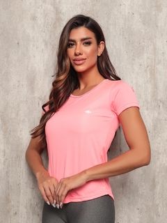 Camiseta Fit Luxe Rosa - comprar online