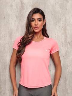 Camiseta Fit Luxe Rosa na internet