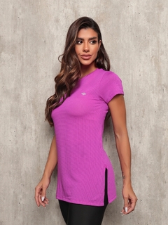 Blusa Long Fit Tee Fúcsia - loja online