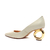 Scarpin couro off white salto vazado cecconello 2201002-7 na internet