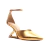 Scarpin couro ouro salto vazado cecconello 2373001-3 na internet