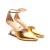 Scarpin couro ouro salto vazado cecconello 2373001-3
