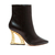Bota couro preto cano curto salto vazado cecconello 2443001-3