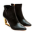 Bota couro preto cano curto cecconello 2450001-1