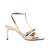 Sandália couro prata salto médio cecconello 2550001-1 - comprar online