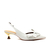 Slingback couro branco salto baixo cecconello 2615009-1 - comprar online