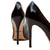 Scarpin couro preto salto alto cecconello 2624012-4