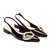 Sapatilha slingback couro preto cecconello 2628004-2 - loja online