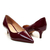 Scarpin couro bordô salto baixo cecconello 2629001-15 - loja online