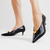 Scarpin couro preto salto baixo cecconello 2629014-1 - comprar online