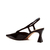Slingback couro preto salto médio cecconello 2632001-4 - Cecconello